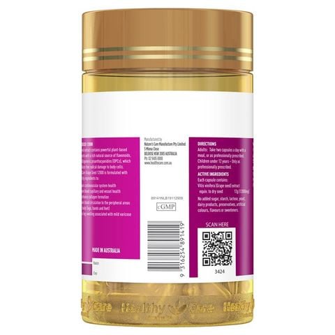 Chiết xuất hạt nho Healthy Care 12000 Gold Jar 300 Viên