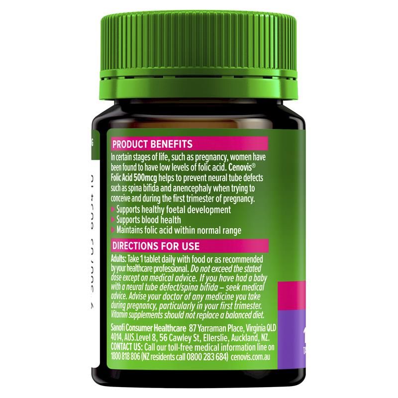 Cenovis Axit Folic 500mcg 150 Viên