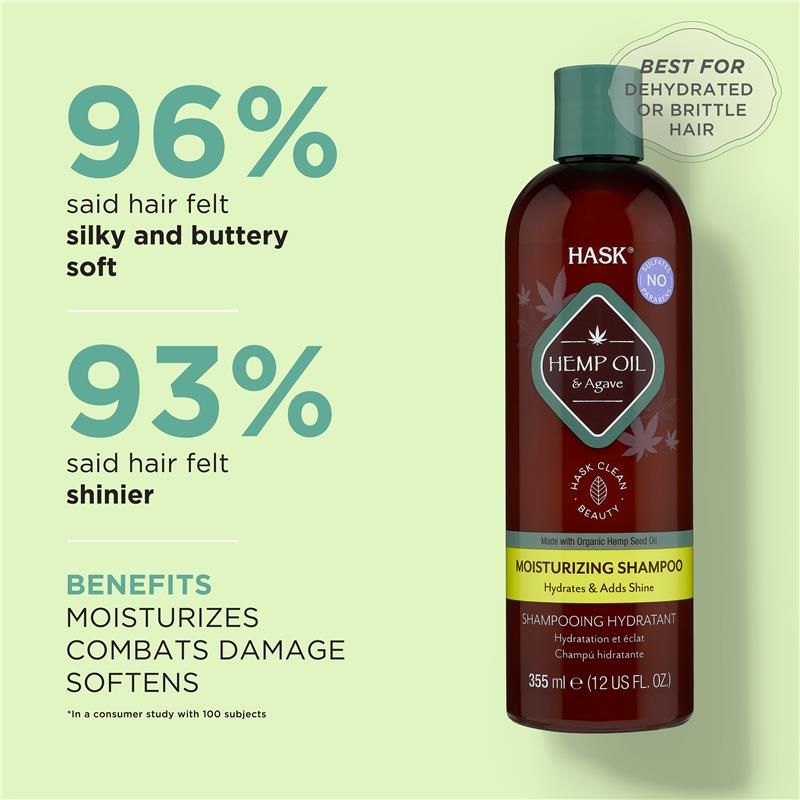 Dầu gội dưỡng ẩm Hask Hemp Oil 355ml Chỉ bán trực tuyến