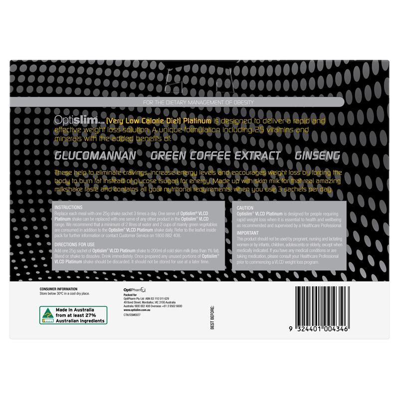 Optislim VLCD Platinum Dâu lắc 21x25g Gói