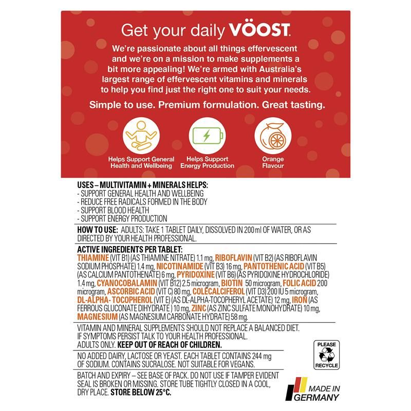 Voost Multivitamin Effervescent 60 Pack Kích thước độc quyền