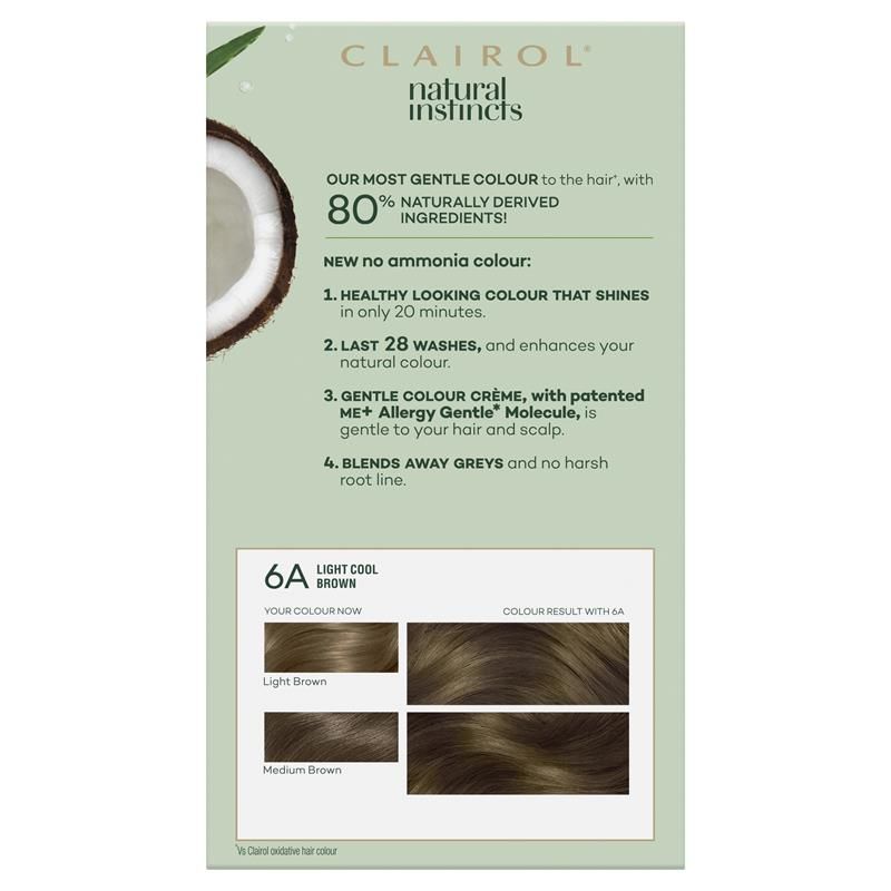 Thuốc nhuộm tóc Natural Instincts 6A Tweed, Nâu nhạt mát, bán vĩnh viễn