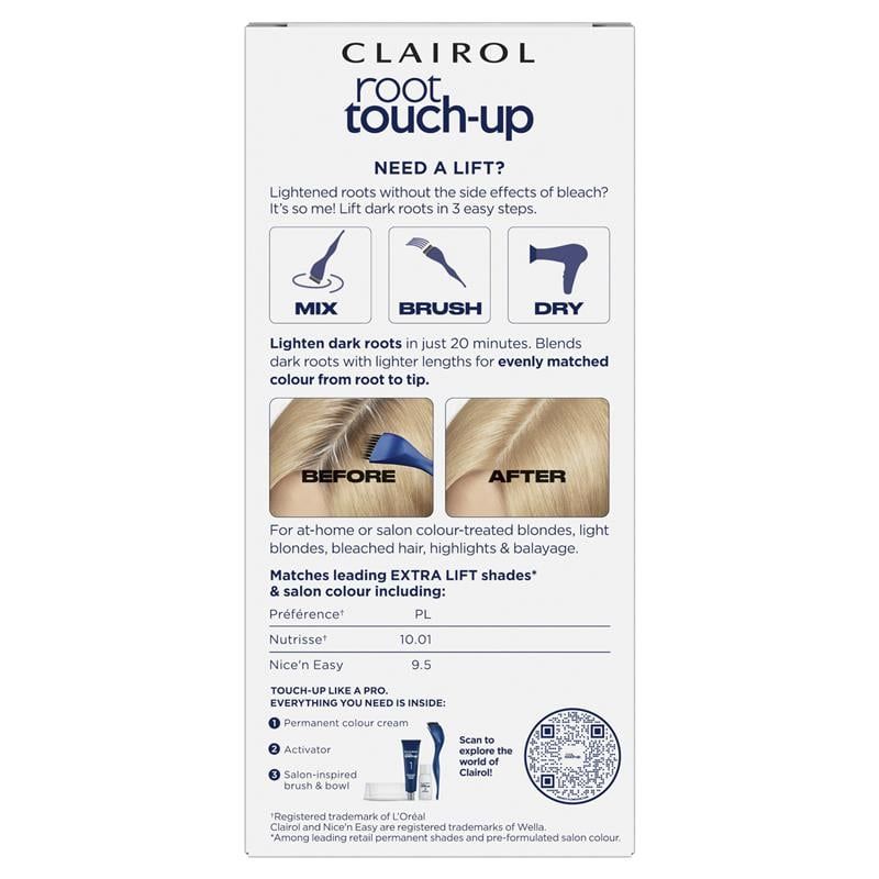 Thuốc nhuộm tóc vĩnh viễn Clairol Root Touch Up Extra Lift Blonde