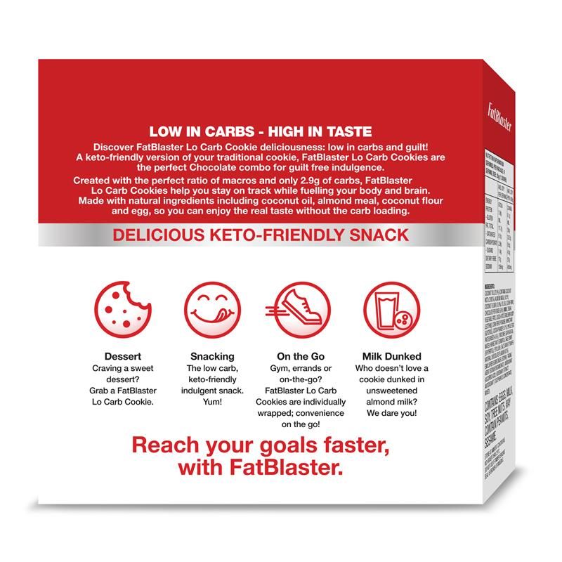 Bánh quy sô cô la Keto Fatblaster của Naturopathica 6 x 30g