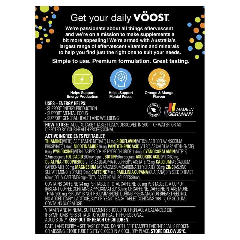 Voost Energy Effervescent 60 Pack Kích thước độc quyền