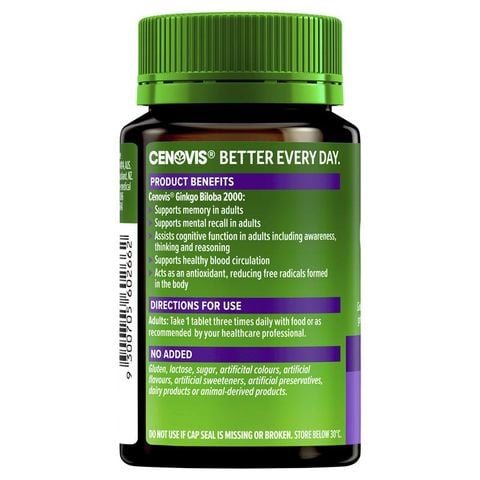 Cenovis Ginkgo Biloba 2000 Hỗ Trợ Trí Nhớ - 100 Viên
