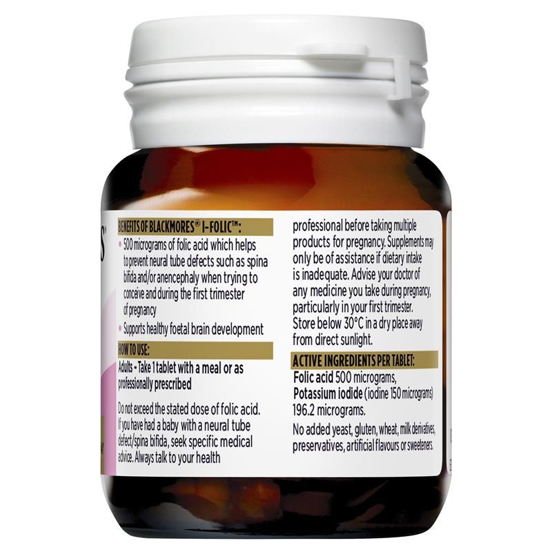 Blackmores I-Folic Preconception & Mang thai Vitamin 150 Viên
