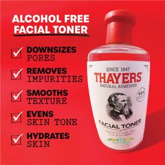 Nước hoa hồng không cồn Thayers Cucumber với chiết xuất cây phỉ lô hội 355ml