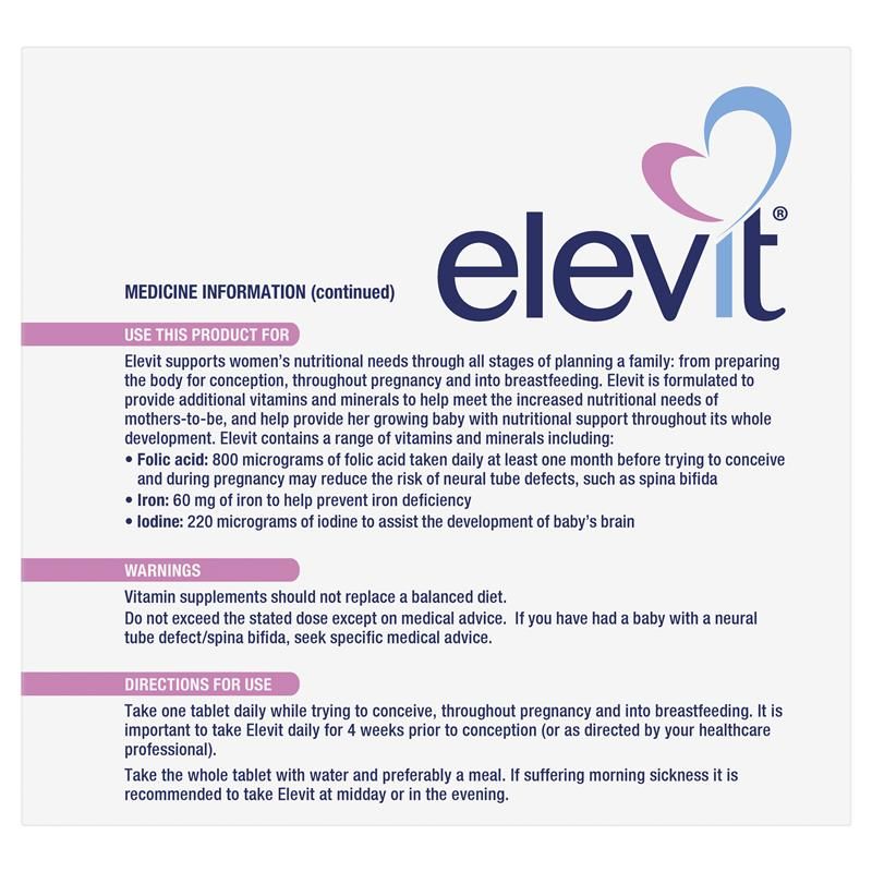 Viên uống Elevit 150 viên Kích thước độc quyền