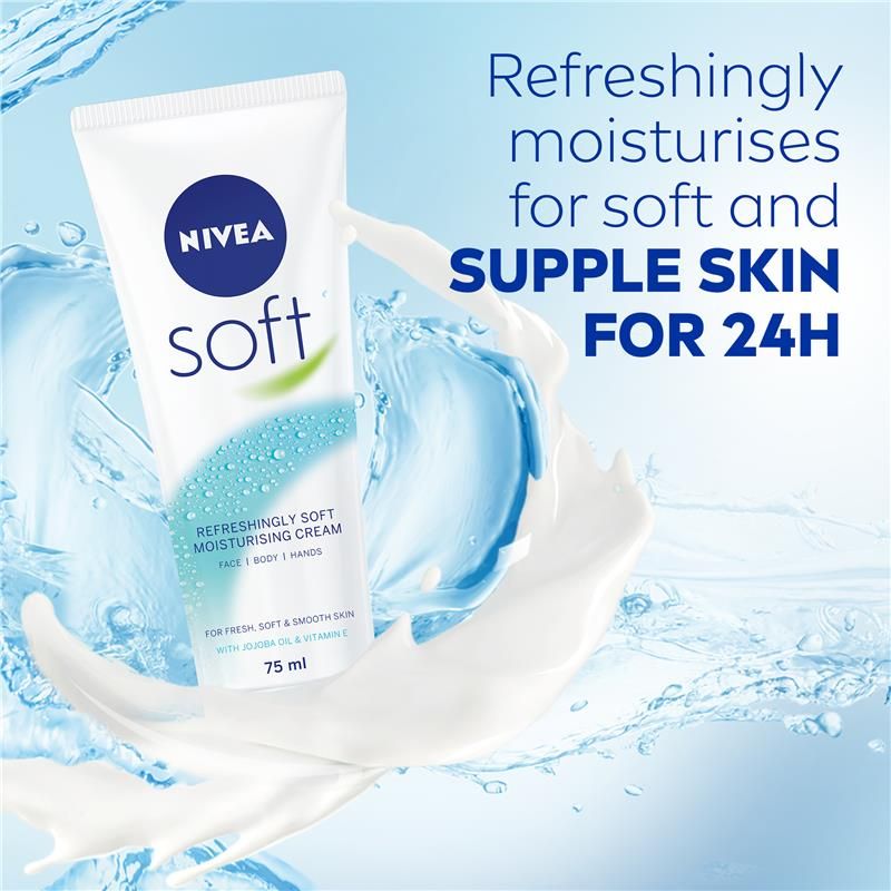 Kem dưỡng ẩm NIVEA Soft cho mặt, cơ thể, tay 75ml