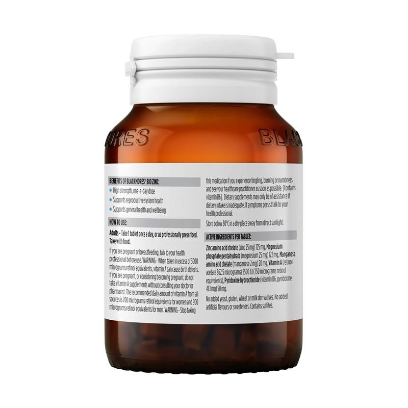 Viên uống bổ sung kẽm Blackmores Bio Zinc 168 viên