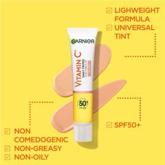 Kem nền Garnier Vitamin C Glow Daily Tinted Eventone Fluid SPF 50+ 40ml