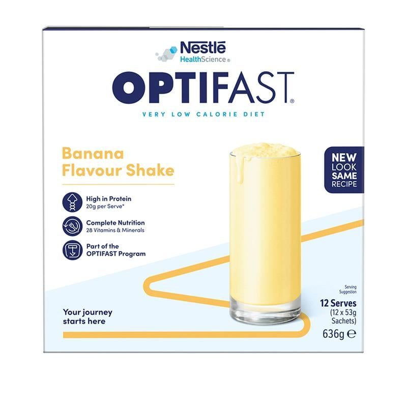 Optifast VLCD Shake Banana 12 x 53g MỚI