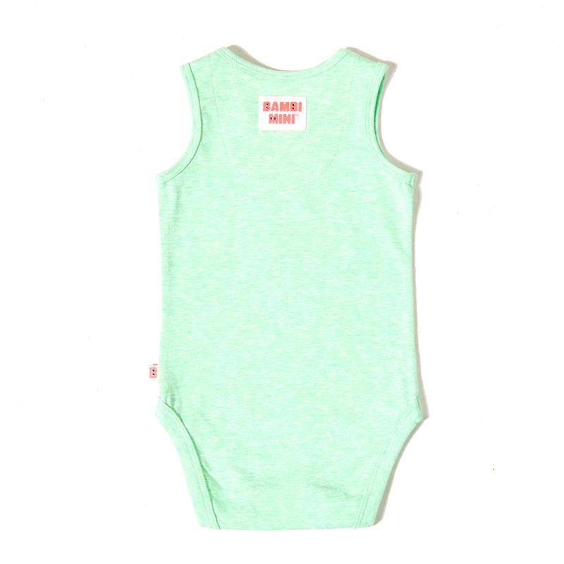 Bambi Mini Co. Bộ đồ liền thân Supersinglet cho bé trai màu xanh lá cây Croc và Triangles 2 gói 6-12