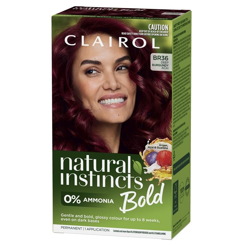 Thuốc nhuộm tóc vĩnh viễn Clairol Natural Instincts Bold Deep Burgundy
