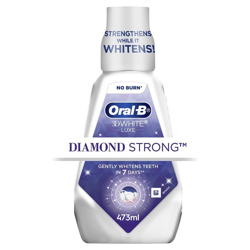 Nước súc miệng làm trắng răng Oral B 3D White Luxe Diamond Strong 473ml