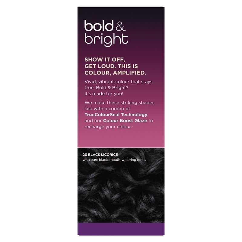 Thuốc nhuộm tóc vĩnh viễn Clairol Bold & Bright 20 Midnight Black