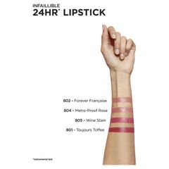 Son môi L'Oreal Paris Infallible 801 Toujours Toffee Nu Naked Collection