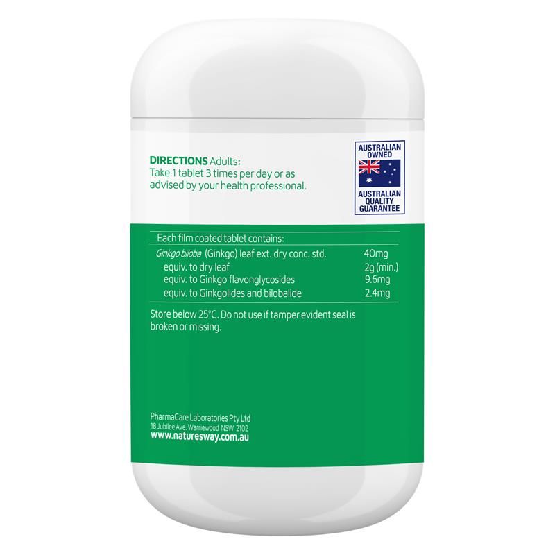 Nature's Way Ginkgo 2000 Brain & Memory 120 Viên