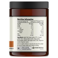 Giấm táo Barnes Naturals với The Mother Turmeric Boost 120 viên nang