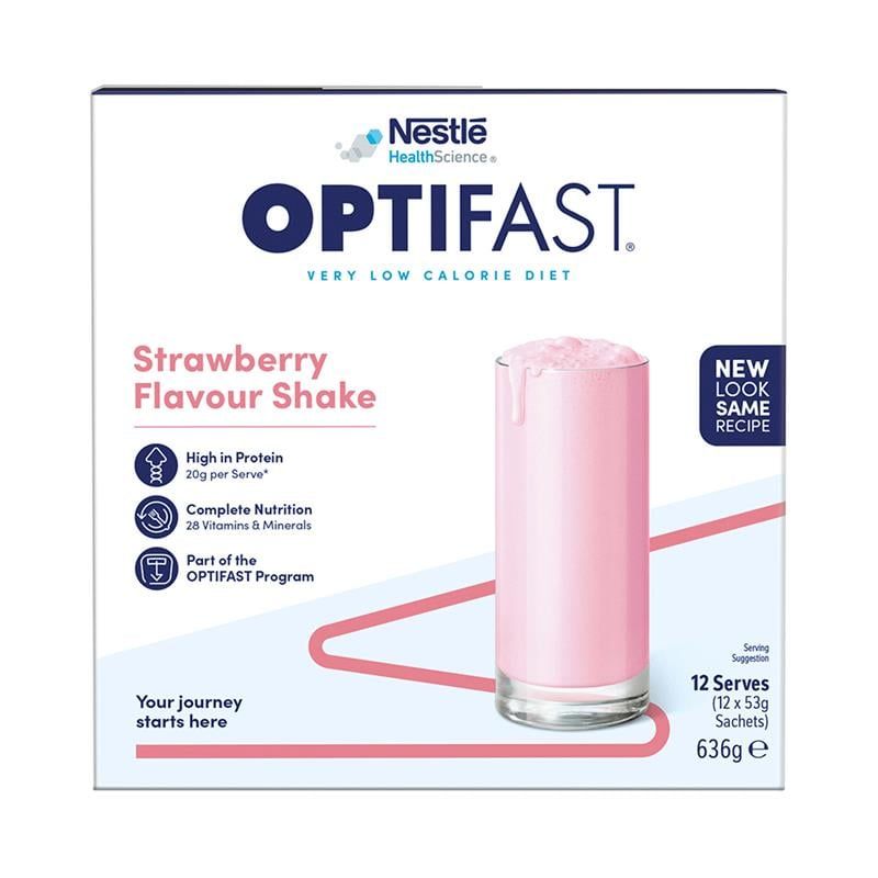 Optifast VLCD Shake Strawberry 12 x 53g MỚI