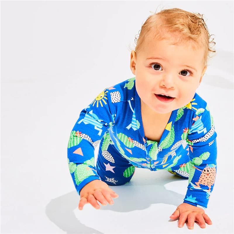 Bambi Mini Co. Wrigglesuit 12-18 tháng (có chân bám chắc) Beaucoup Blue