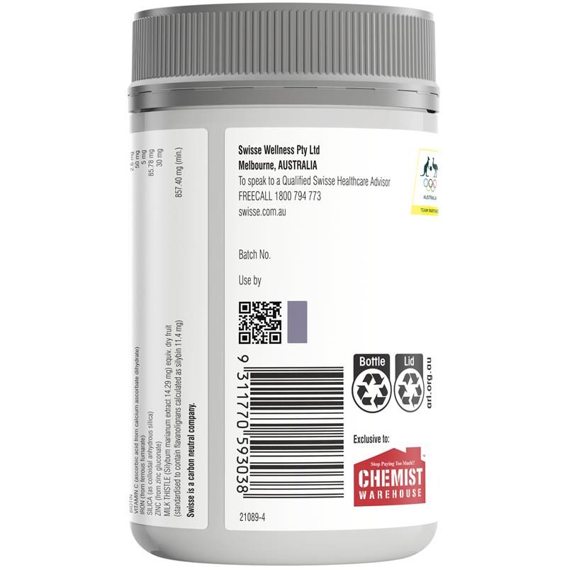 Swisse Ultiboost Hair Skin Nails+ 180 Viên Kích Thước Độc Quyền