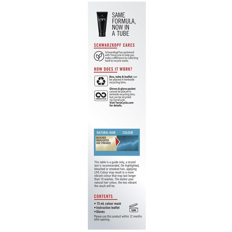 Schwarzkopf LIVE Colour Ultra Bright's Turquoise Temptation 75ml