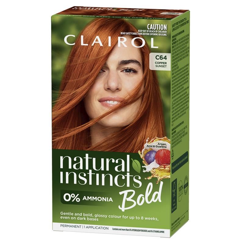 Thuốc nhuộm tóc vĩnh viễn Clairol Natural Instincts Bold Copper Sunset