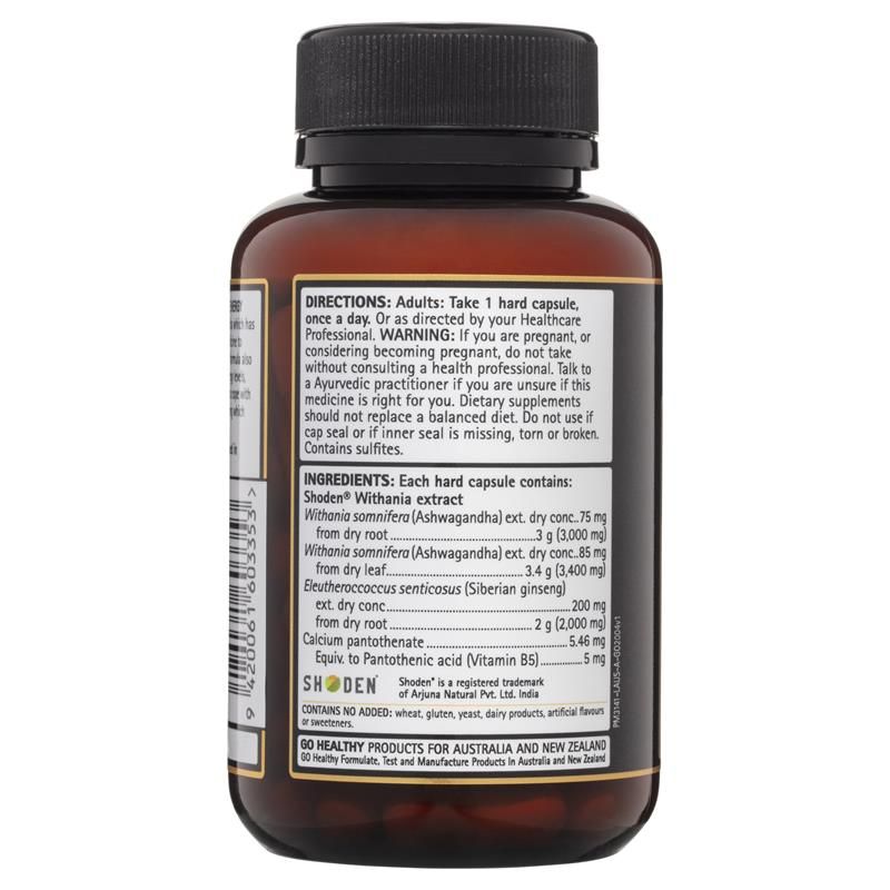 GO Healthy Ashwagandha Plus Stress & Energy 1-A-DAY 60 viên nang cứng