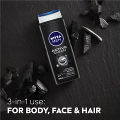 Sữa tắm NIVEA MEN Active Clean 3 trong 1 500ml