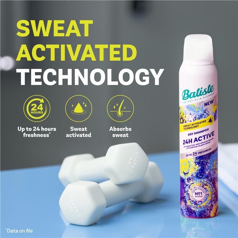 Dầu gội khô Batiste 24H Active 200ml