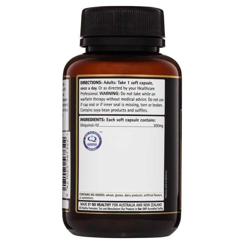 Go Healthy Ubiquinol 300mg Tối đa 30 Viên nang mềm Kích thước độc quyền