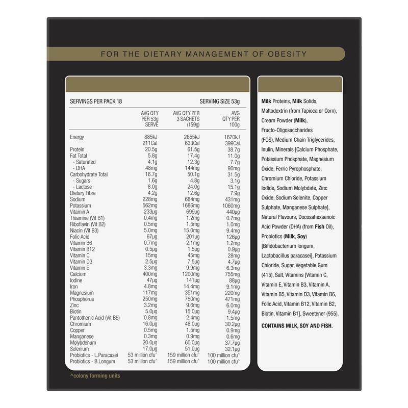Optislim VLCD Platinum PLUS Vanilla 18x53g