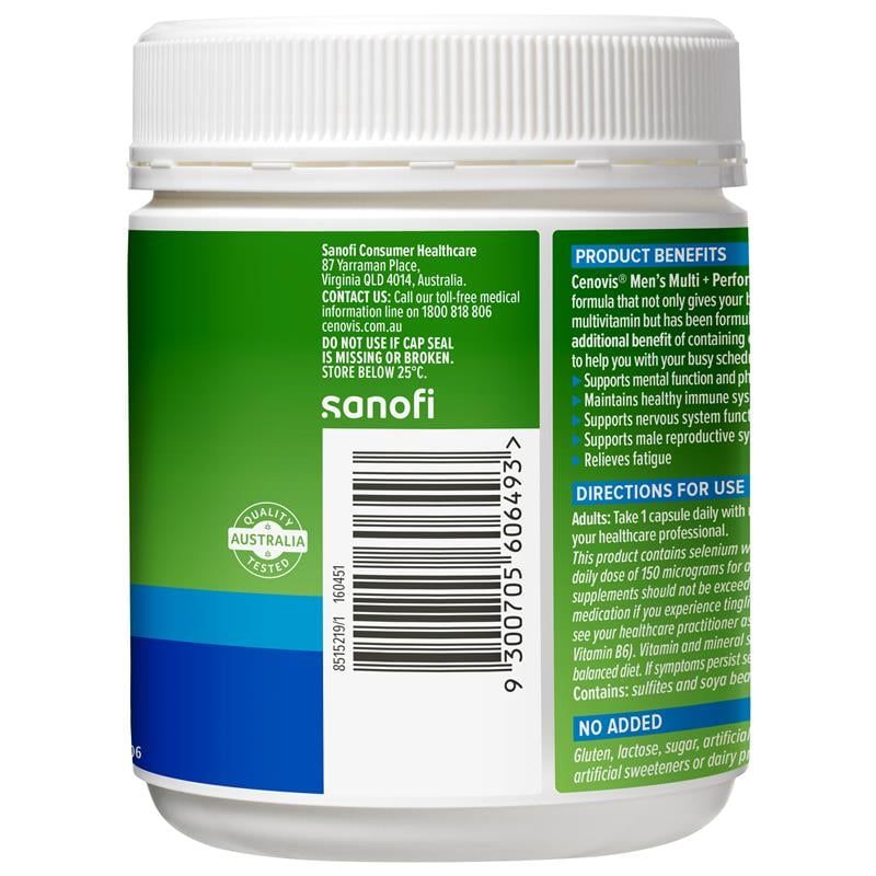 Cenovis Once Daily Mens Multi + Performance 150 viên nang