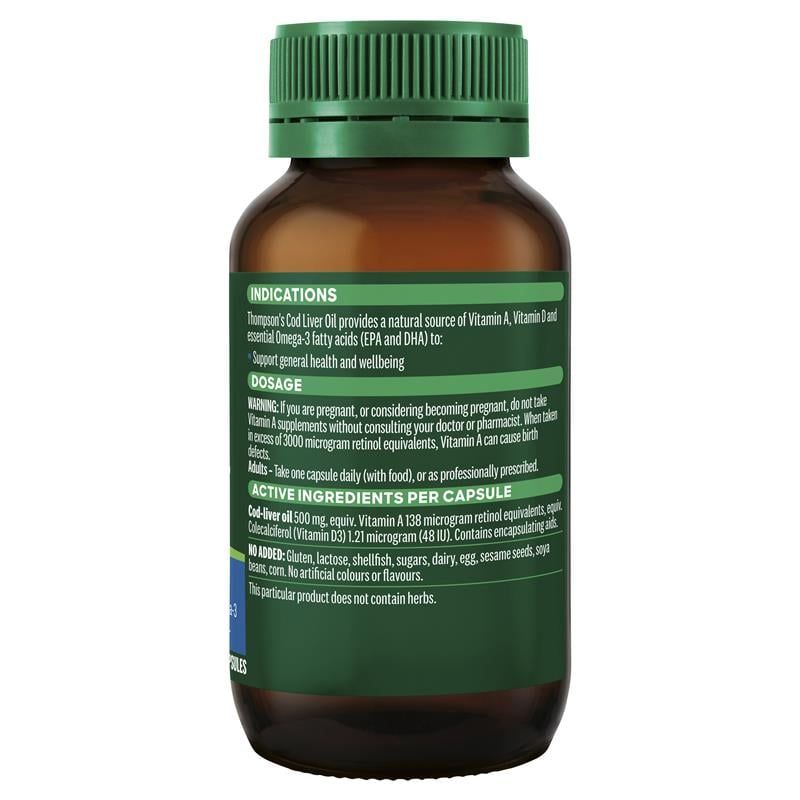 Dầu gan cá tuyết Thompson 100 viên nang