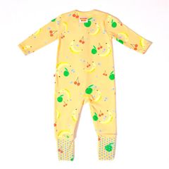 Bambi Mini Co. Wrigglesuit Unisex Salad Trái Cây Cam 6-12 Với Chân Có Độ Bám Dính