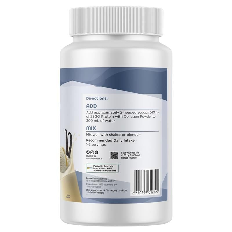 28GO Protein Với Collagen Hương Vani 800g
