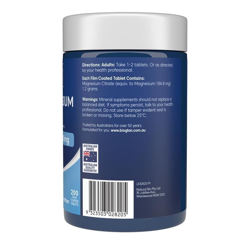 Bioglan Active Magnesium Citrate 200 Viên