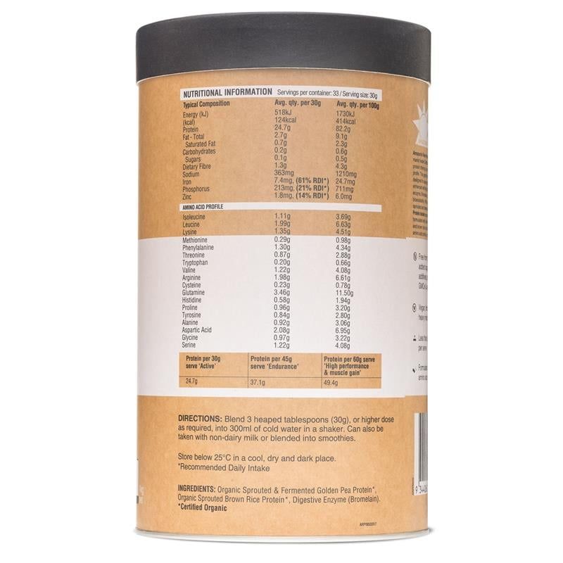 Amazonia RAW Protein Isolate tự nhiên 1kg