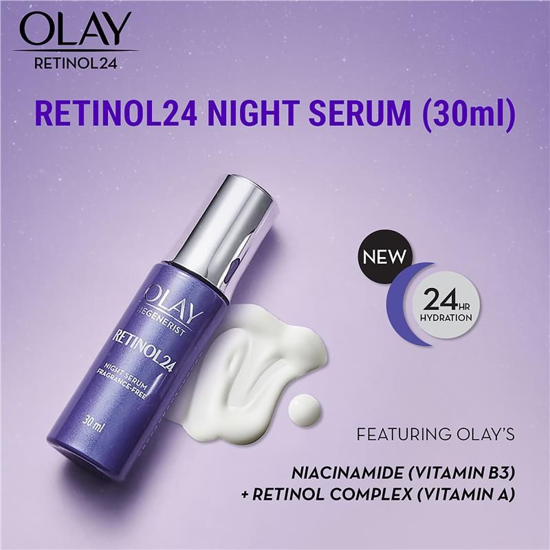 Olay Regenerist Retinol 24 Night Serum không mùi 30ml