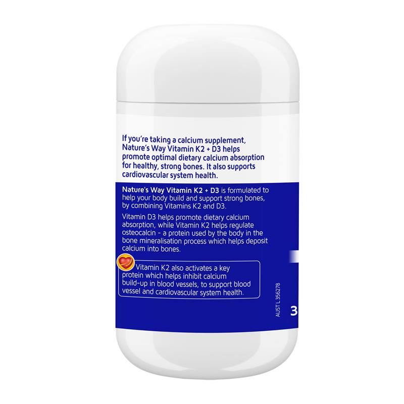 Nature's Way Osteo K Vitamin K2 + D3 180mcg 30 Viên Nang Mềm