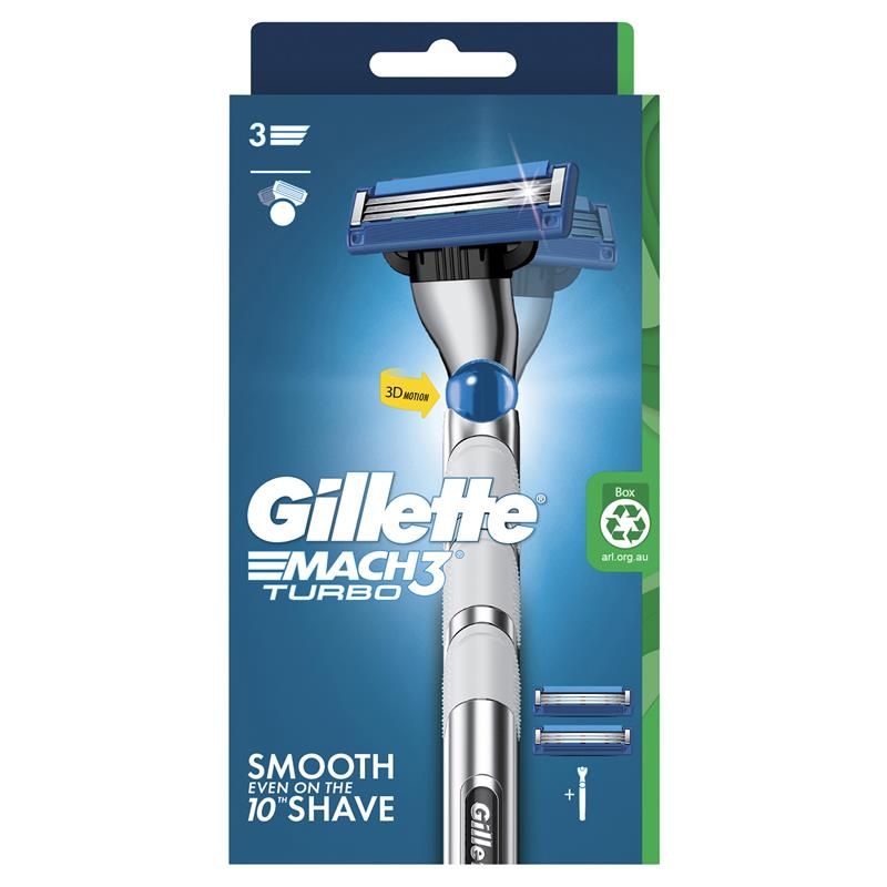 Dao cạo râu Gillette Mach 3 Turbo 3D 2 Up
