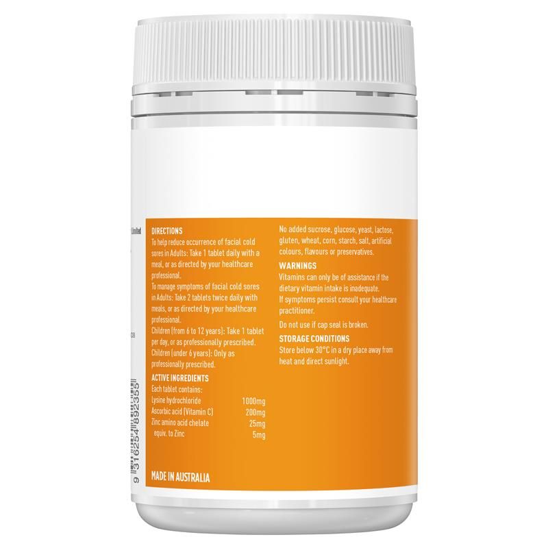 Viên uống Healthy Care Super Lysine Cold Sore Relief 1000mg 100 viên