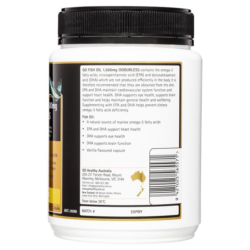 Dầu cá GO Healthy 1500mg không mùi 420 viên nang