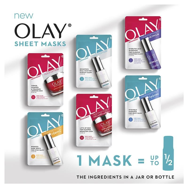 Mặt nạ giấy Olay Luminous Niacinamide + Hyaluronic