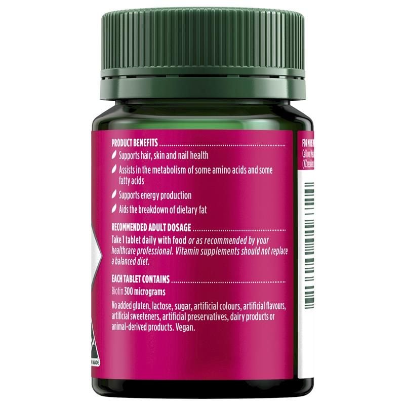 Nature's Own Biotin 300mcg Cho Móng Khỏe Mạnh 100 Viên