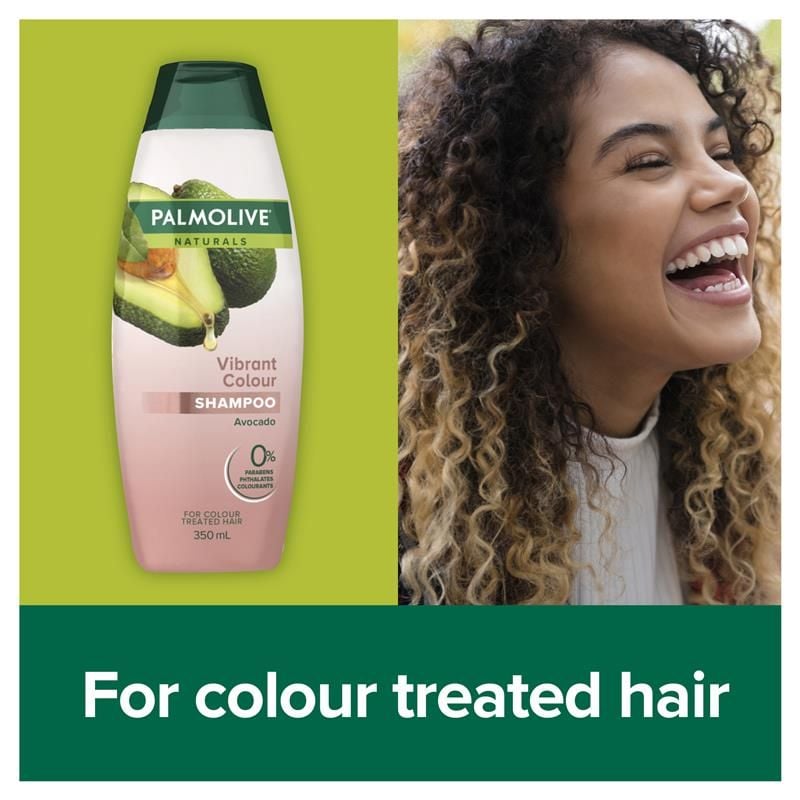 Dầu gội đầu Palmolive Naturals Vibrant Colour Treated Hair Shampoo hương lựu và bơ 350mL