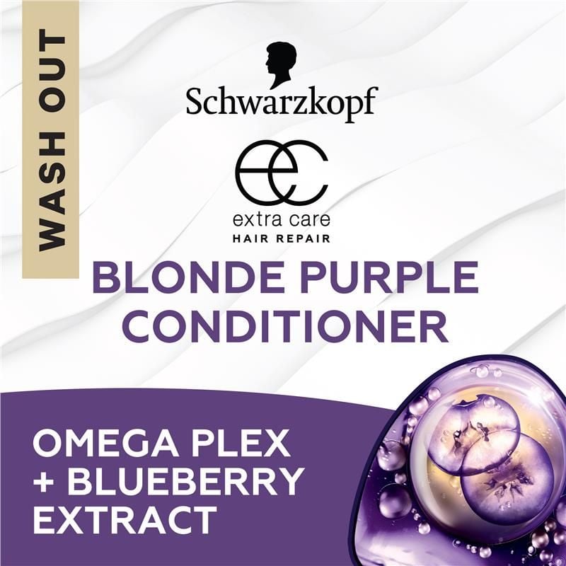 Dầu xả Schwarzkopf Extra Care Blonde Anti-Yellow Toning Purple 250ml