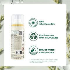 Dầu gội khô Klorane với yến mạch và Ceramide cho tóc đen 50ml